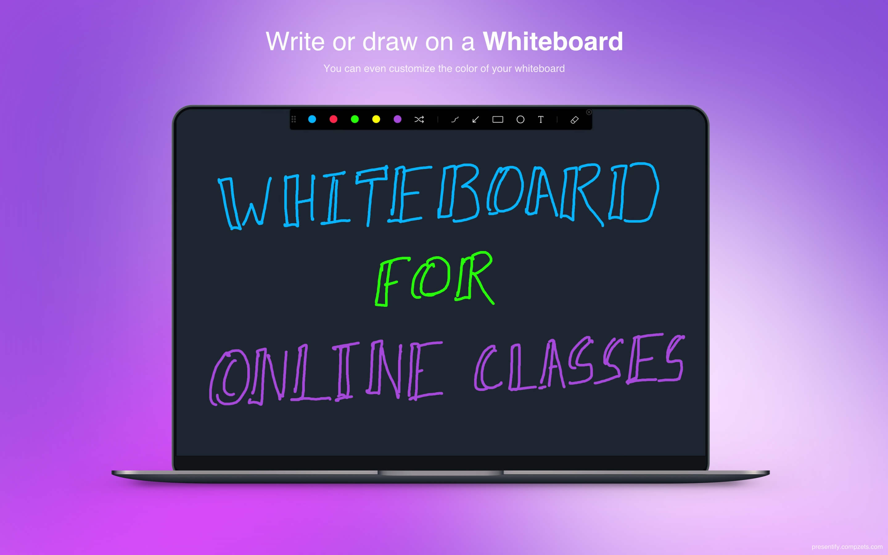Whiteboard feature for brainstorming