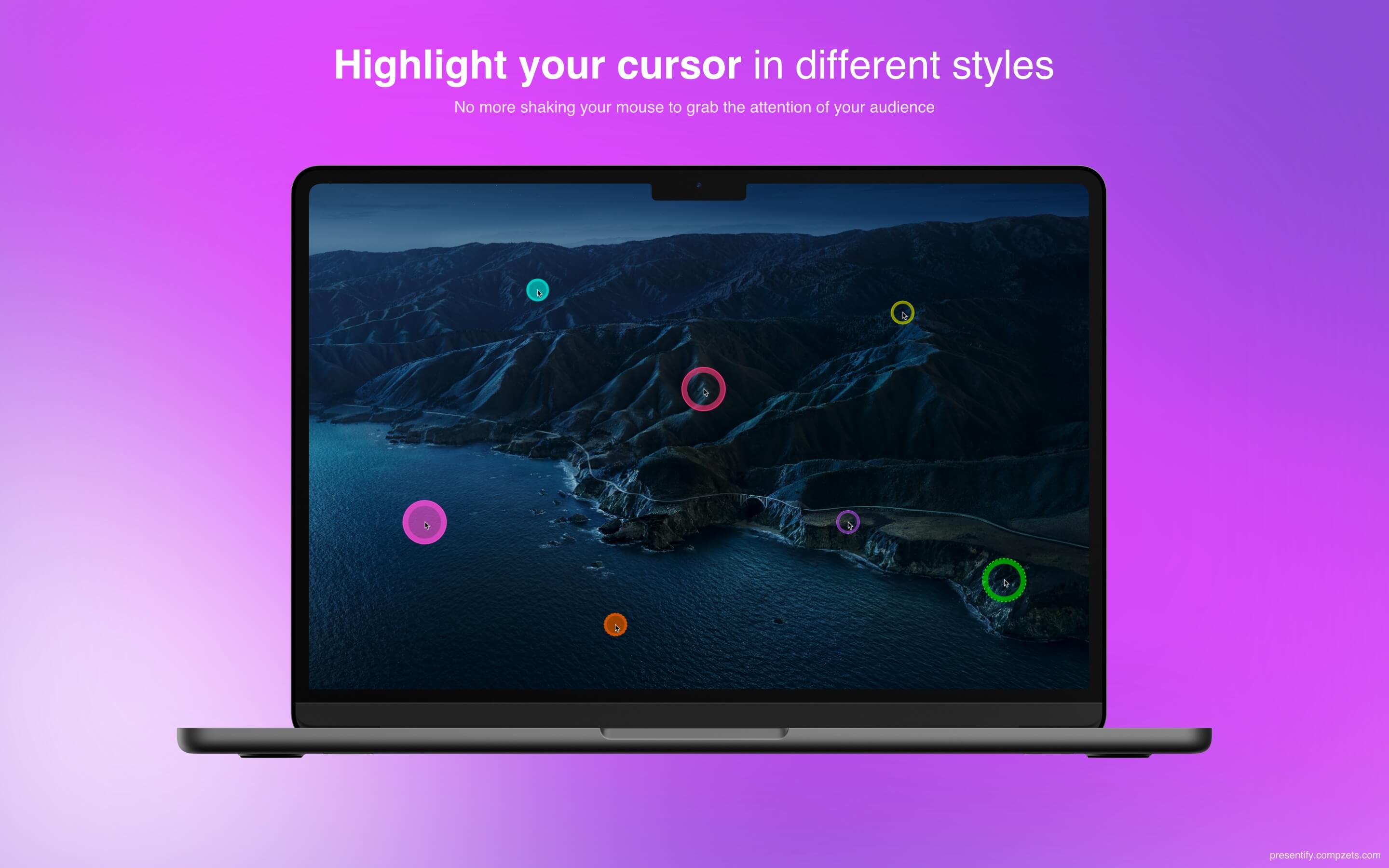 Cursor highlighting in action